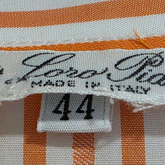 Loro Piana Rust and Cream Striped Button-Down Shirt - Picture 4 of 12